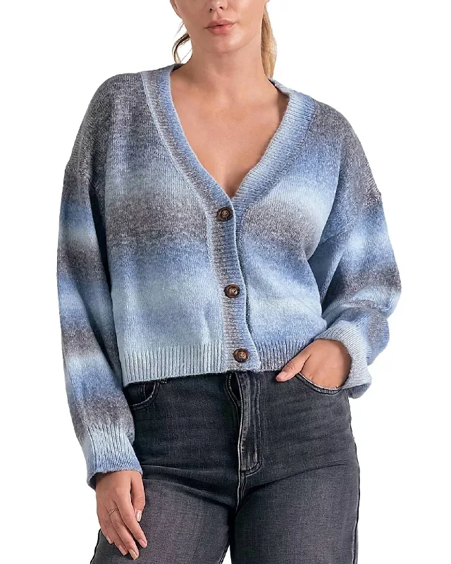 Sweater Cardigan V Neck In Blues