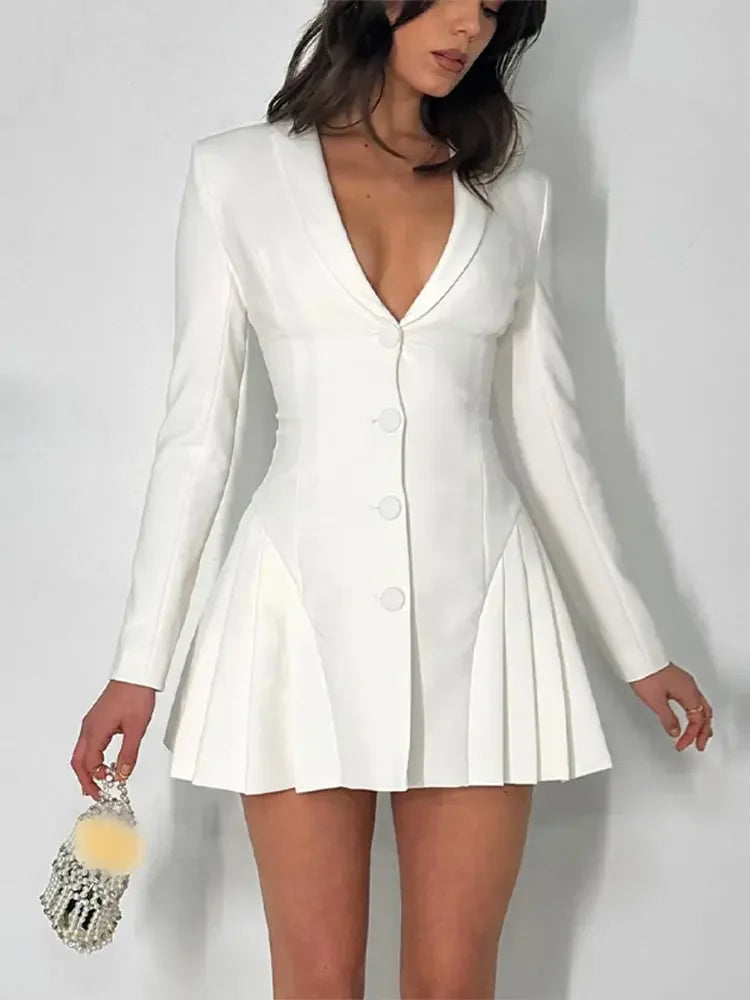 Tailored Cocktail Blazer Dress for Networking Events