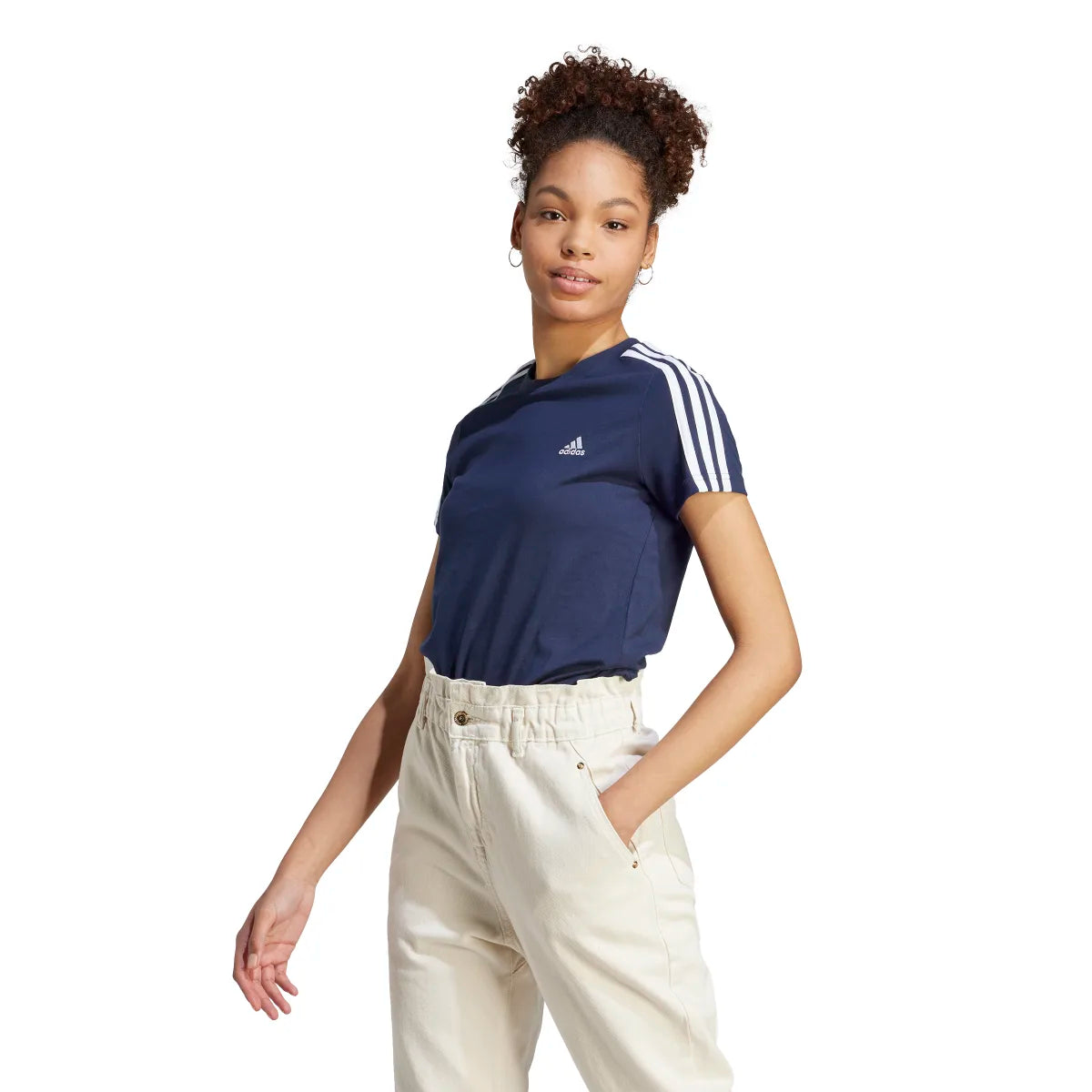 adidas Women's Essentials Slim 3-Stripes T-Shirt (Tall)