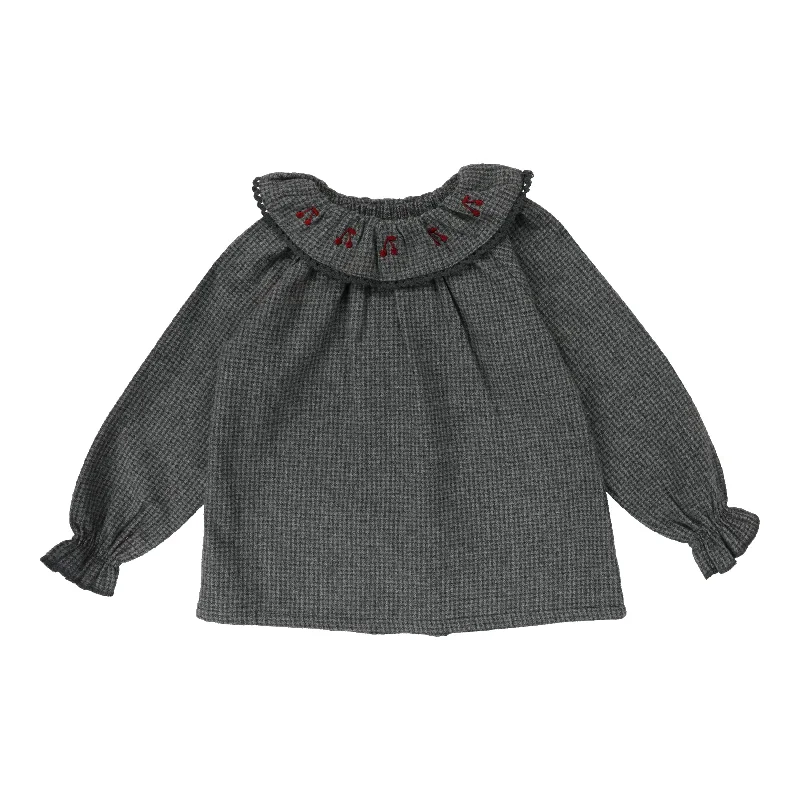 Analogie By Lil Legs Toddler Girls Shirt Grey Houndstooth