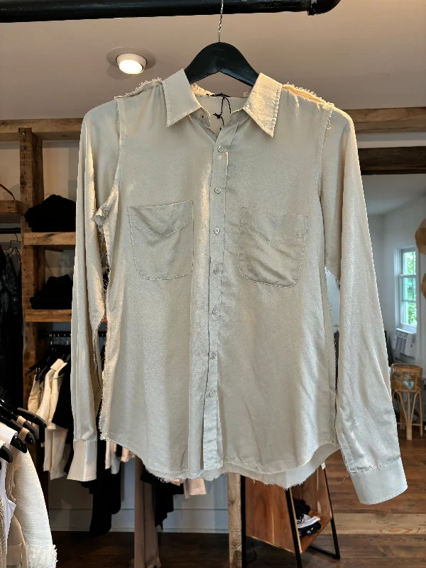 Brazeau Tricot Tailor Shirt in Muslin