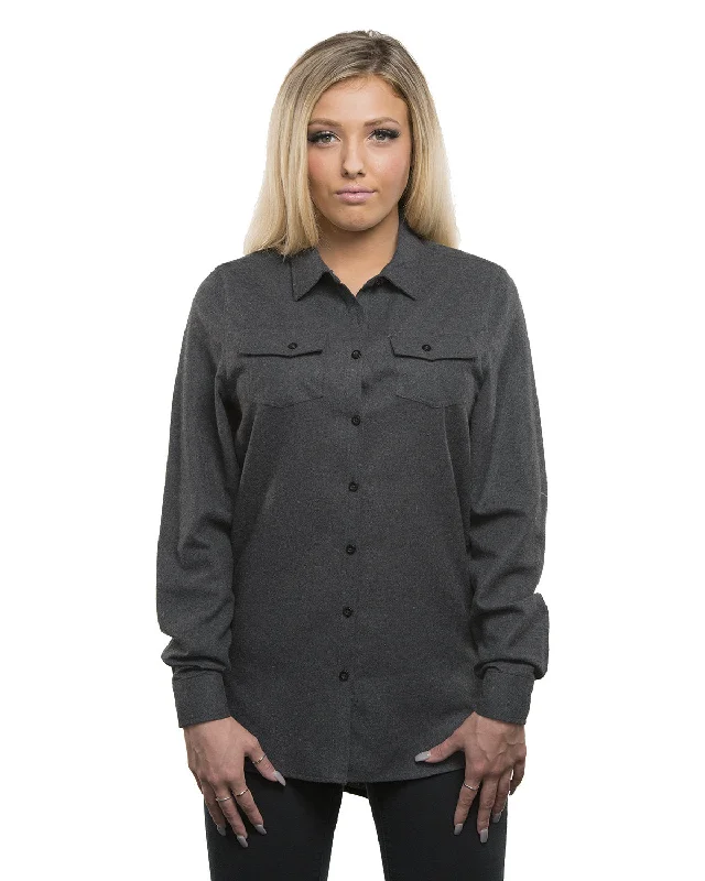 Burnside Ladies' Solid Flannel Shirt