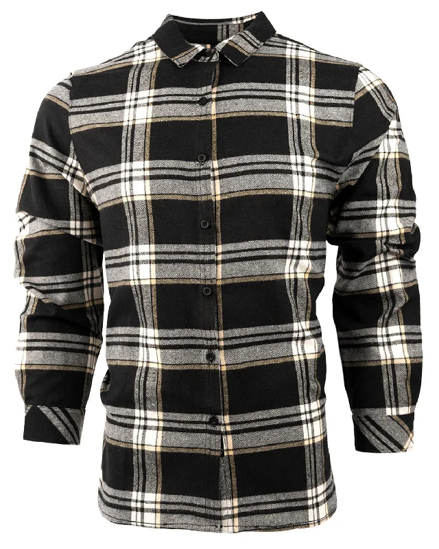 Burnside Ladies' Yarn-Dyed Long Sleeve Plaid Flannel Shirt