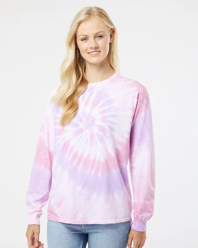 Dyenomite Unisex Spiral Tie-Dyed Long Sleeve T-Shirt