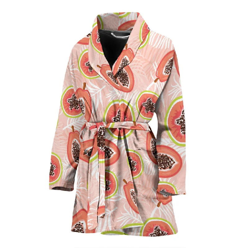 Papaya Leaves Pattern Women'S Bathrobe