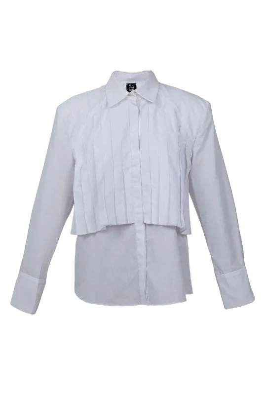 PLEATED WHITE SHIRT