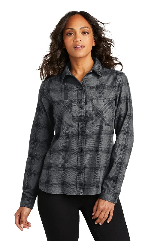 Grey/ Black Open Plaid