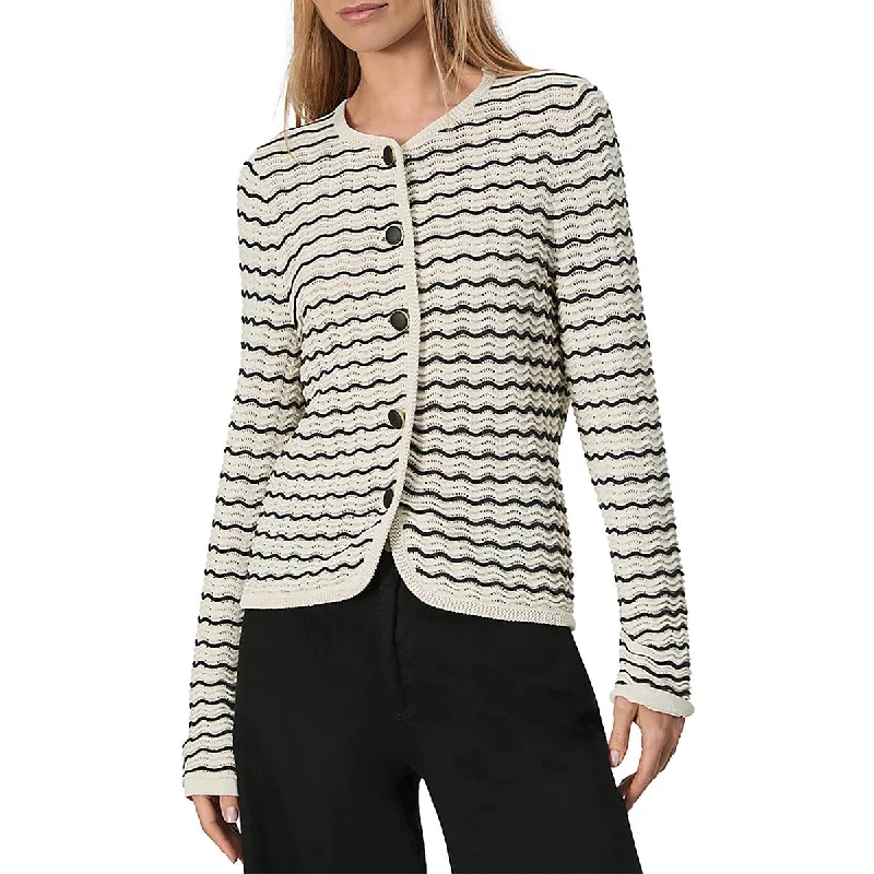 Rag & Bone Womens Button Down Striped Cardigan Sweater